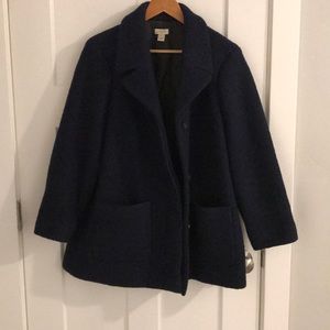 WORN ONCE J. Crew Navy Peacoat